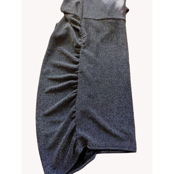 Divided Dress Small Long Sleeve Ruched Sides Sparkle Party - Picture 10 of 12